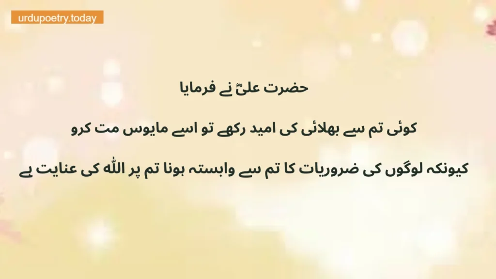 Sayings of Imam Mola Ali In Urdu